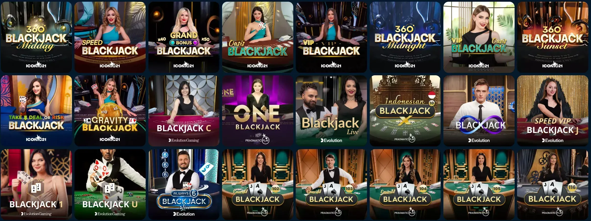 Luckygans Casino live blackjack