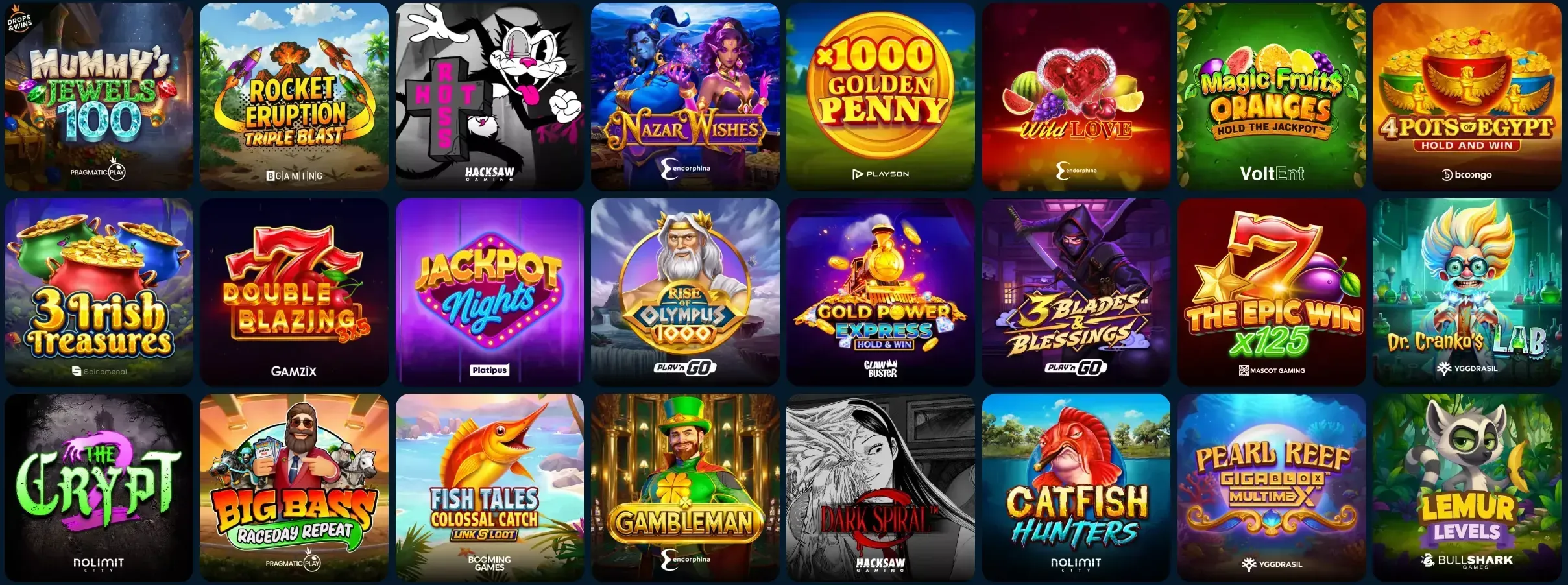 Luckygans Casino nieuwe games